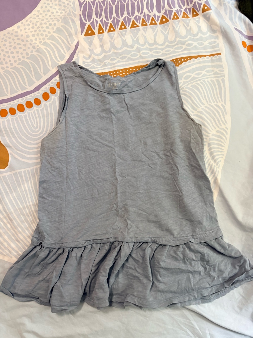 Peplum Ruffled Hem Tank Top